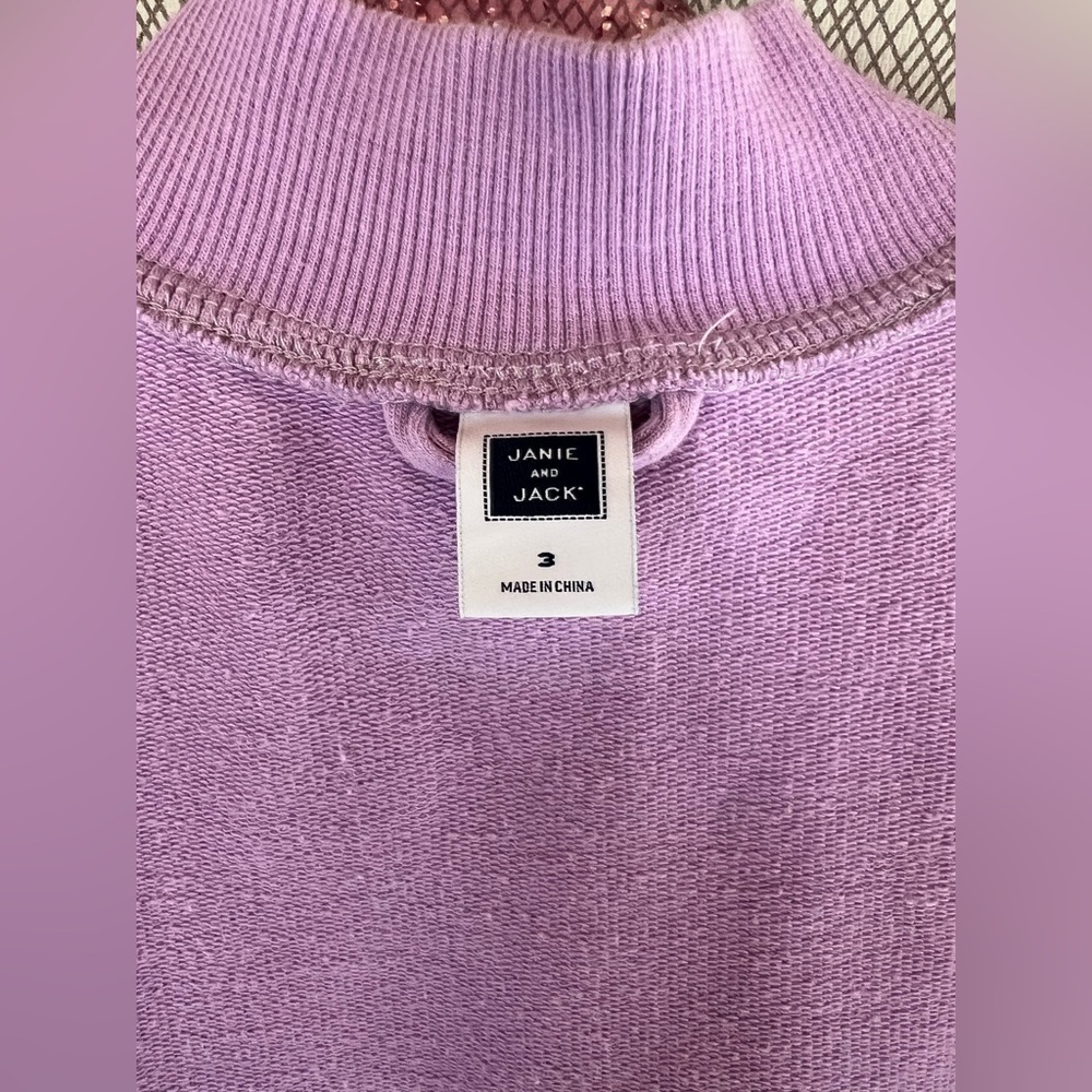 Janie and Jack - Purple Ruffle Sweater (Size 3T) - Picture 3 of 4